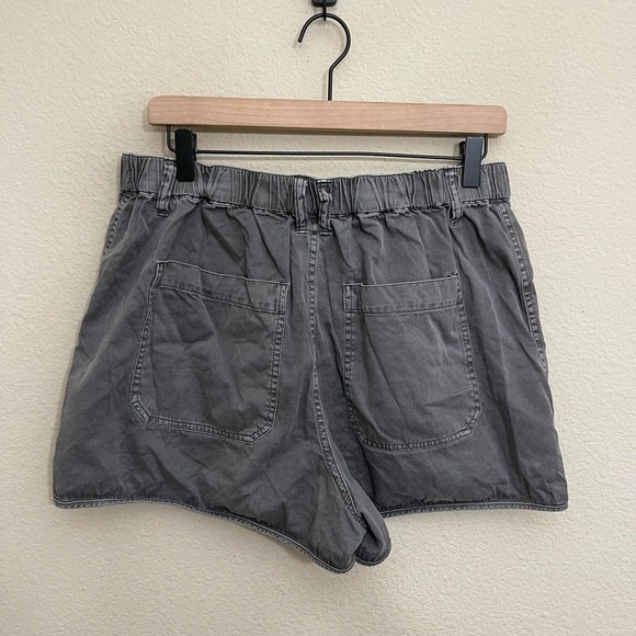 Madewell Belclaire Patch Pockets High-Rise Pull-On Shorts Basalt Gray Medium - Picture 15 of 15